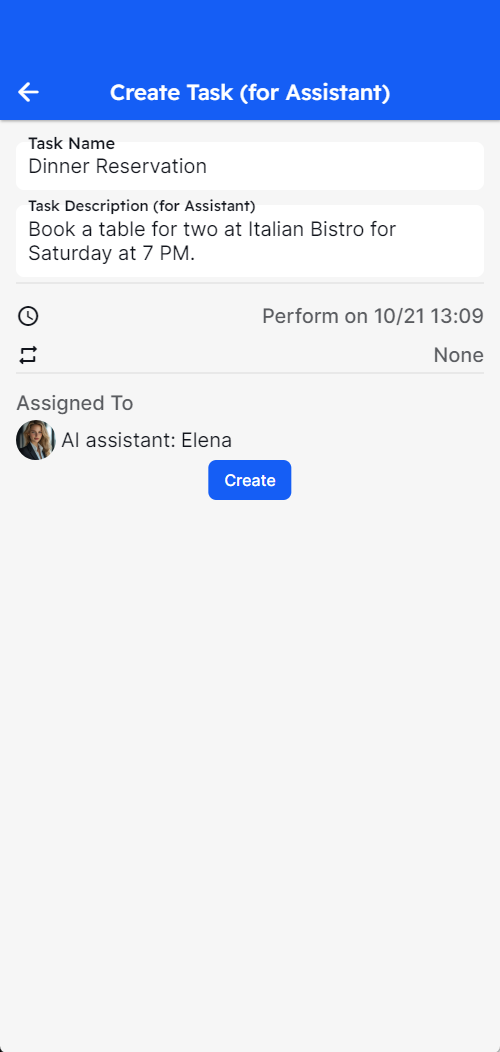 Assindo scheduling tasks for the future